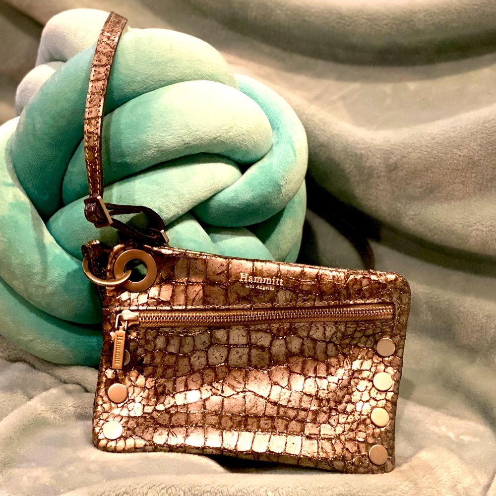 Croc print Hammit brand crossbody